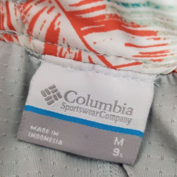 Men's COLUMBIA PFG Lined 9" Water Shorts Trunks Fishing Orange Palm‎ Leaves SZ M - Picture 7 of 13